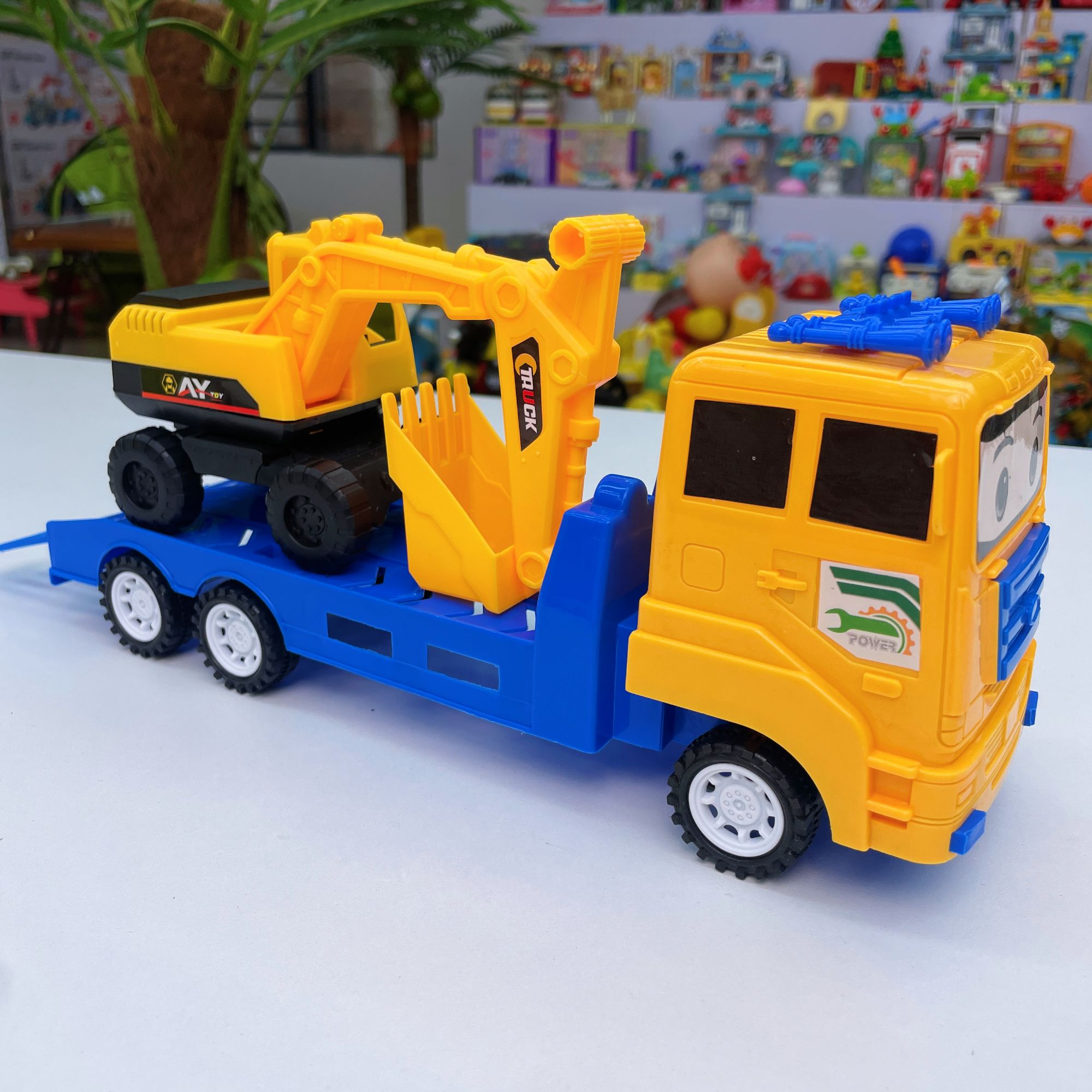 大号惯性工程卡车拖车挖土车运输车惯性车