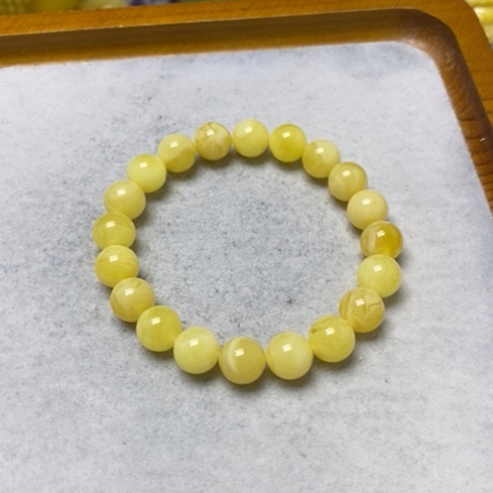 蜜蜡裸石未镶嵌手串