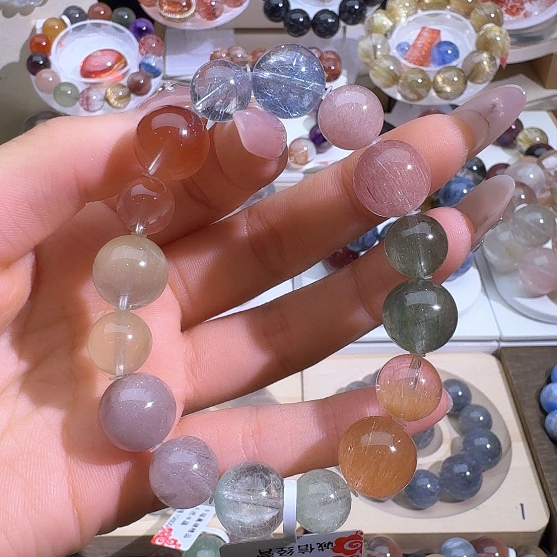 水晶手链未镶嵌天然巴西兔毛手串2