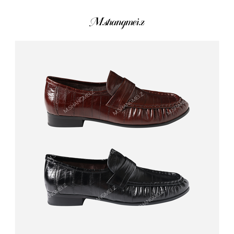 M.SHANGMEI.Z/沐熙美大哥复古港风通勤商务舒适软底乐福鞋F07380