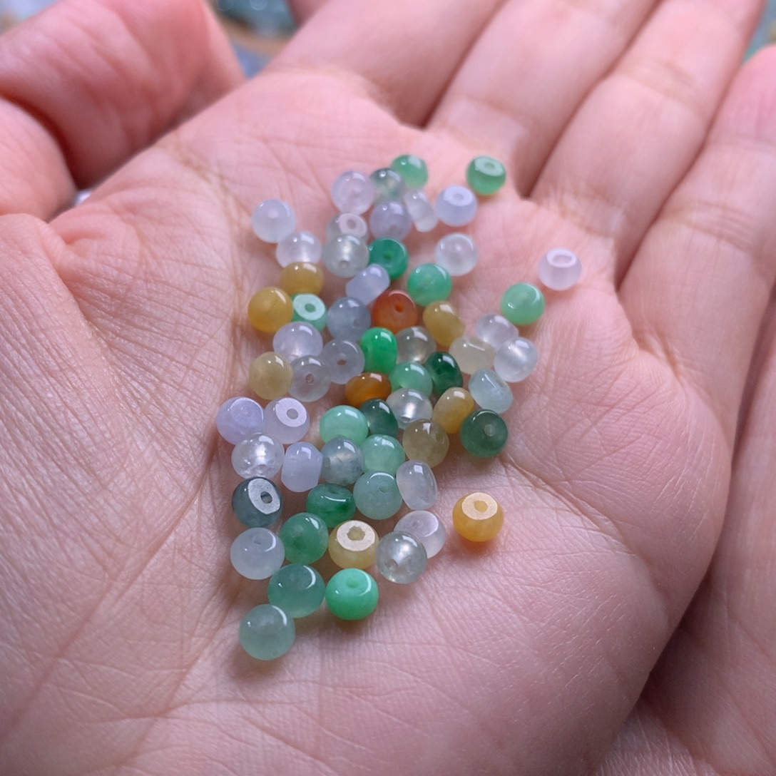 银***草翡翠散珠多样性发货60颗