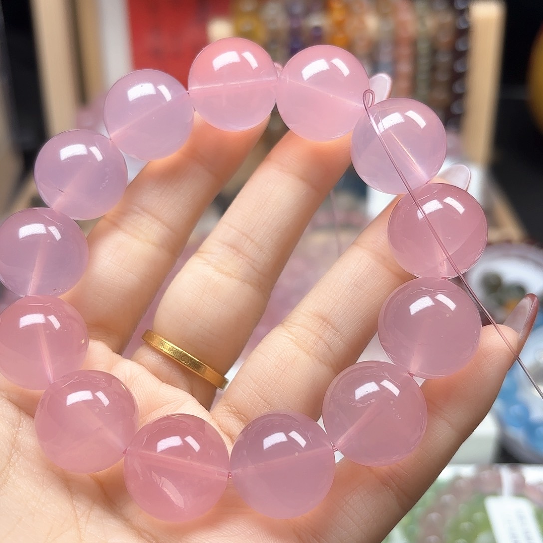 水晶手链未镶嵌C***r老矿蜜桃18