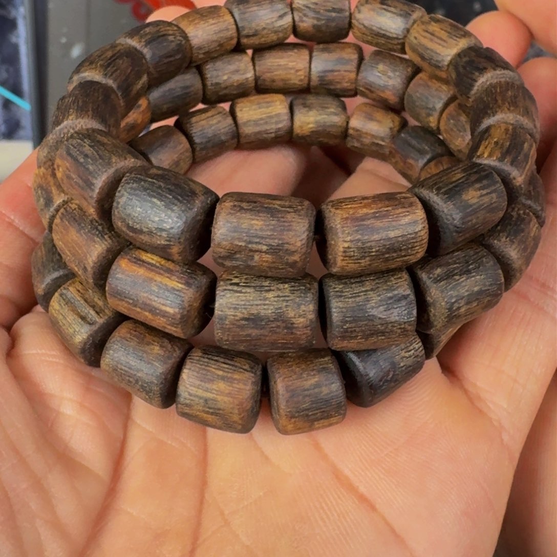 沉香手串白露沉水随形桶珠单圈卡10+保16克多样性发一