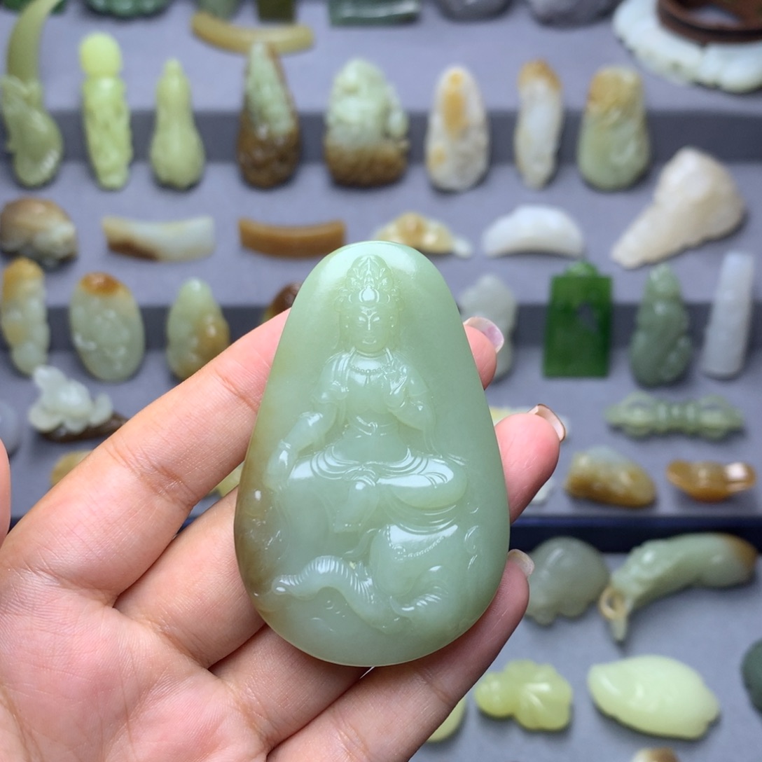 平***哥和田玉未镶嵌挂件