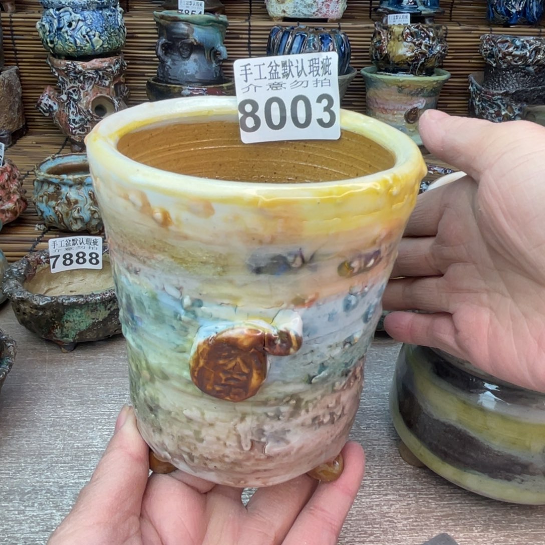 手工花盆默认瑕疵完美者勿拍