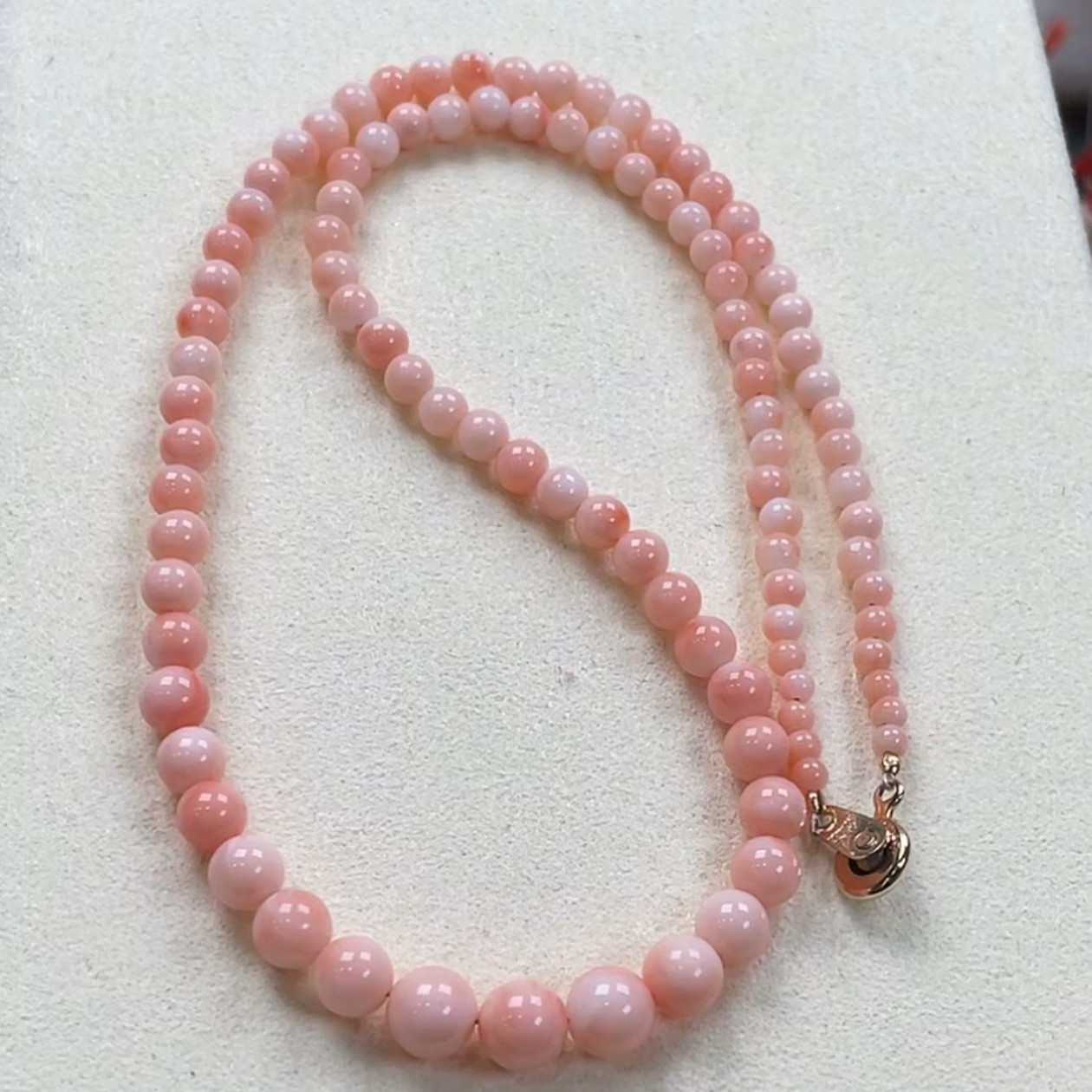 天然红珊瑚粉色塔链