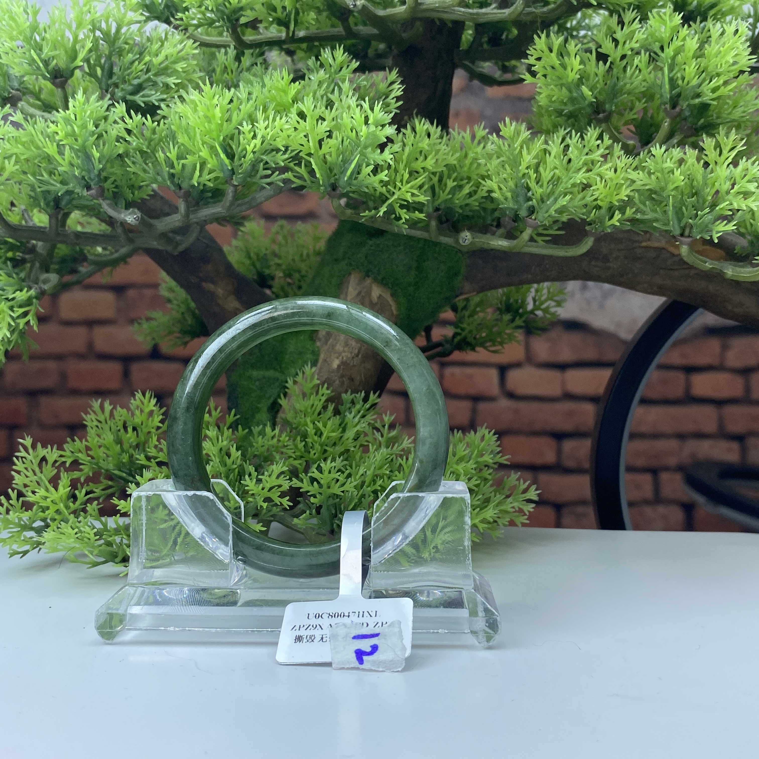 55.2【刀客砍价王】燕子-天然缅甸A货翡翠手镯 (微瑕)  D12