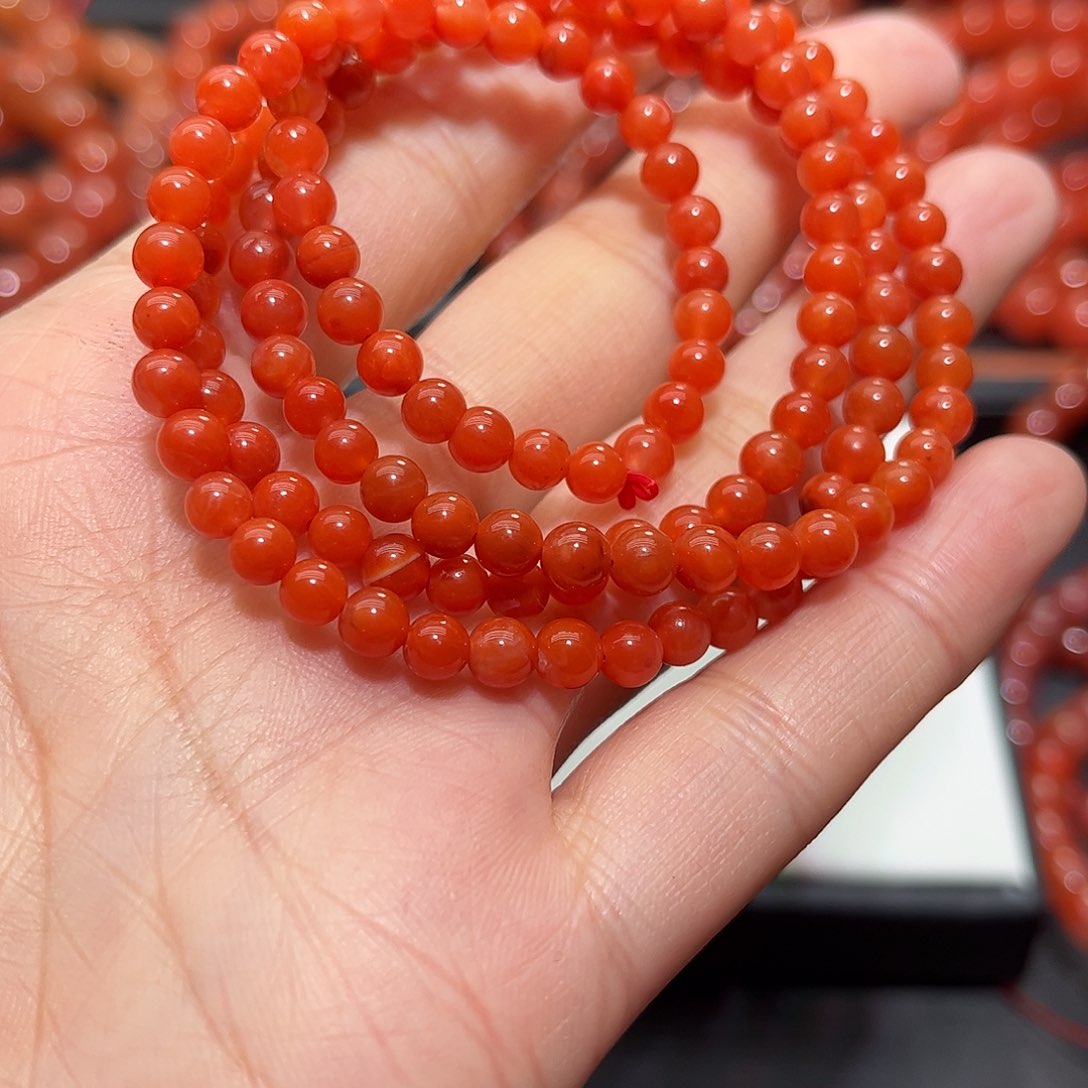 南红玛瑙手链未镶嵌