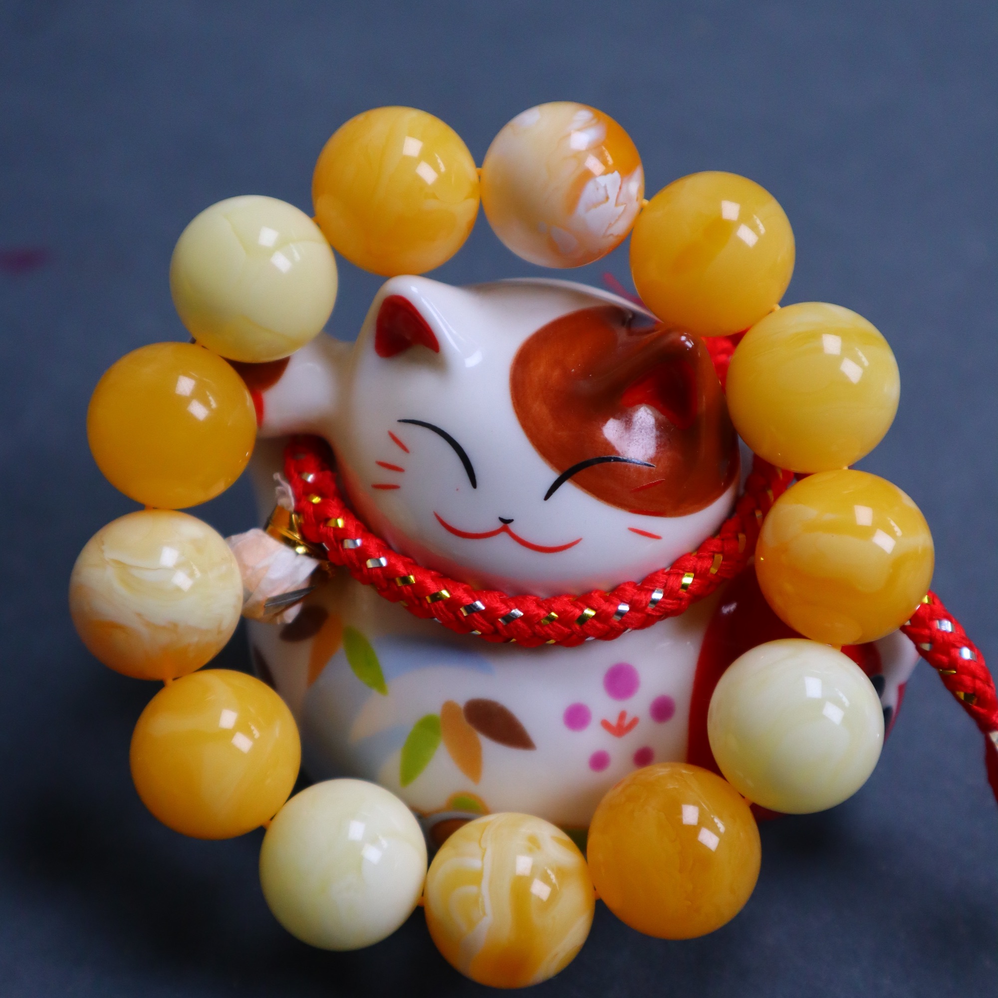 蜜蜡多宝手串19mm