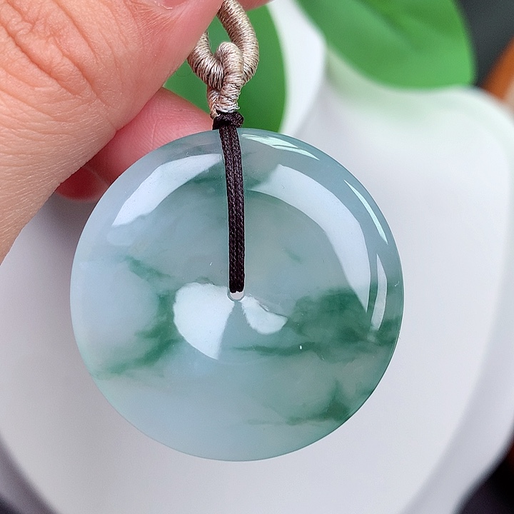 颈饰未镶嵌翡翠平安扣 34.5x5.8mm