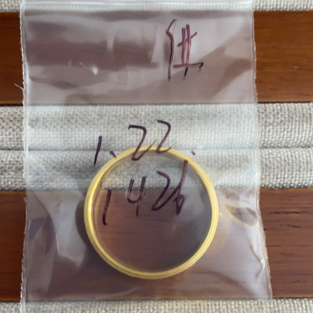 克重1.22 19号 麻将戒指 足金999