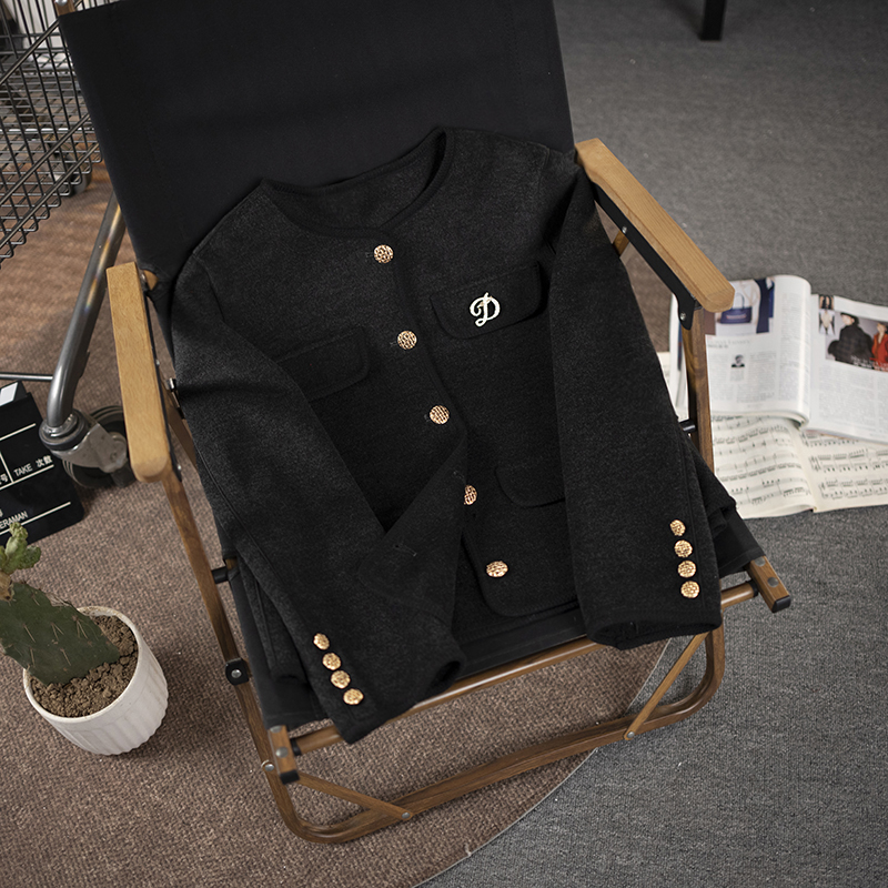 8808款 25年春季新款小香风外套秋冬毛呢短外套流行色系