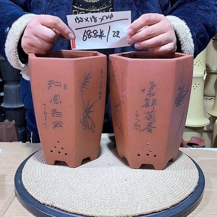 紫砂花盆紫砂花盆