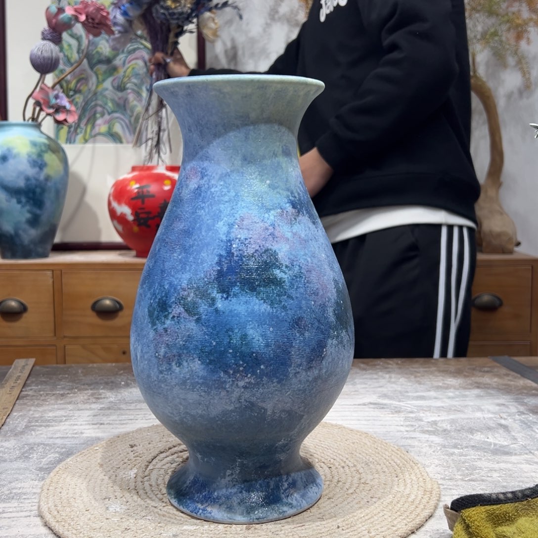 摆件陶瓷花瓶高31口7