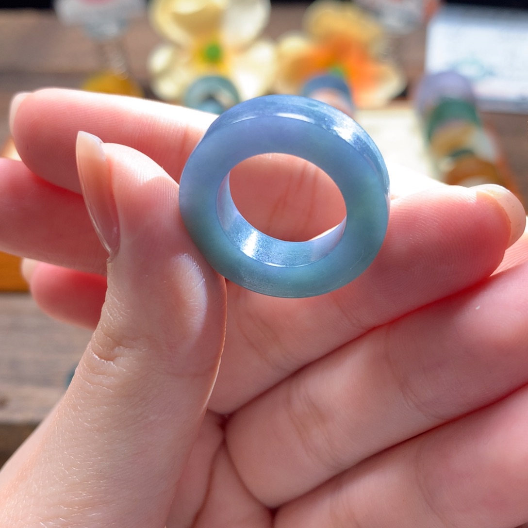 定制翡翠未镶嵌浓紫莫奈 10-14