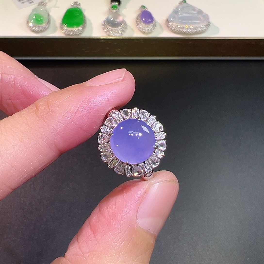 翡翠颈饰18K金镶嵌高端翡翠