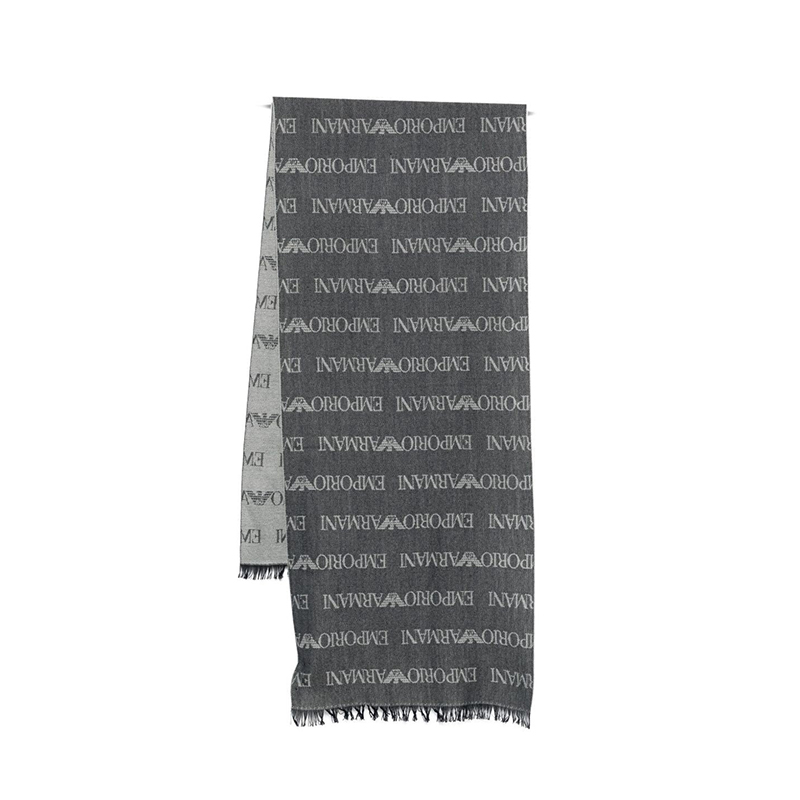 EMPORIO ARMANI阿玛尼 时尚字母 羊毛围巾 男女同款情侣款