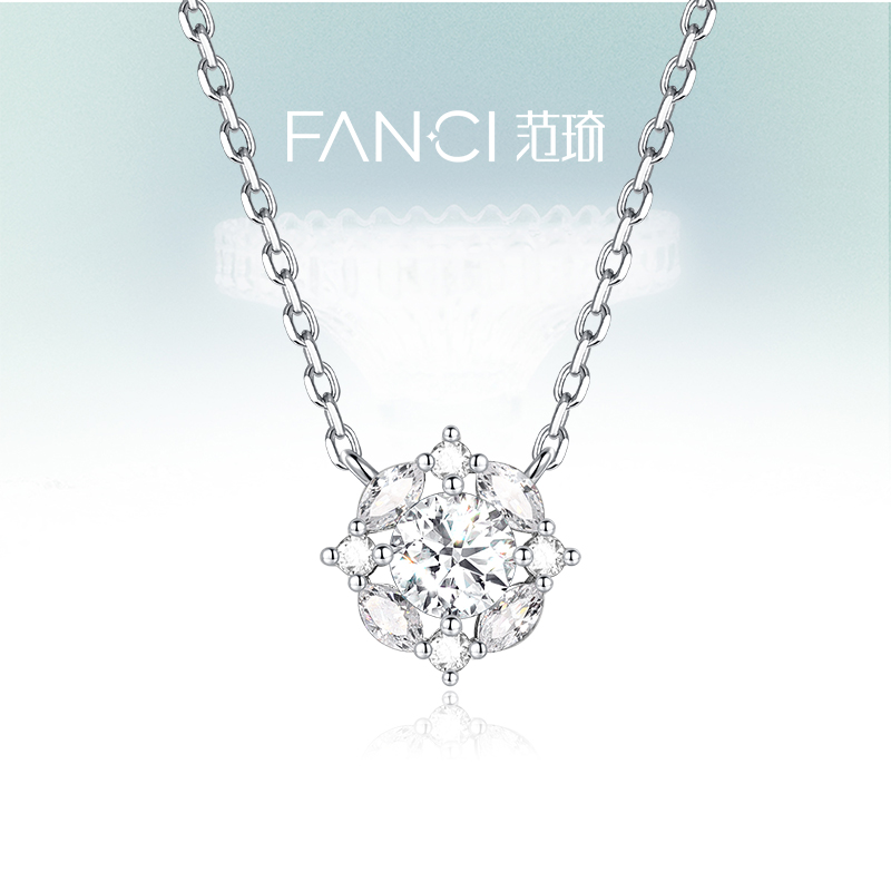 FANCI/范琦 坠链均925银 许愿池项链方糖款轻奢气质高级感送女友