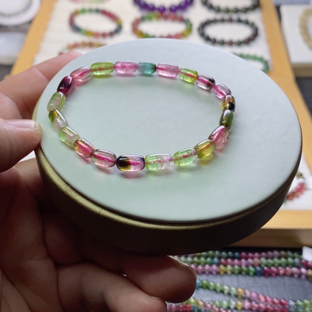 碧玺碧玺手链未镶嵌