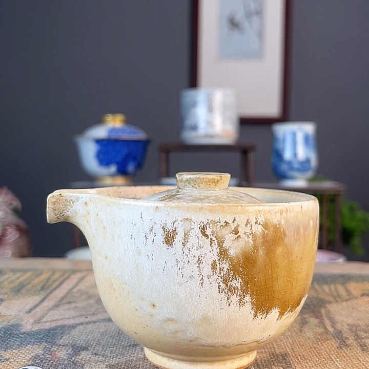 摆件景德柴烧茶杯多人