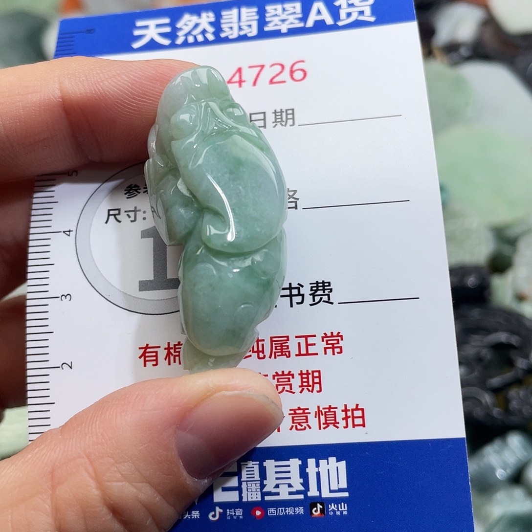 翡翠未镶嵌挂件4726