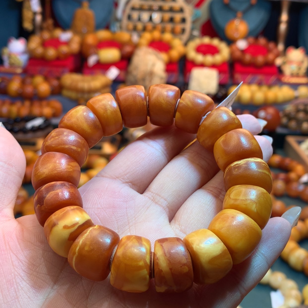 【闪购商品】蜜蜡手串未镶嵌刘*根蜜蜡手串