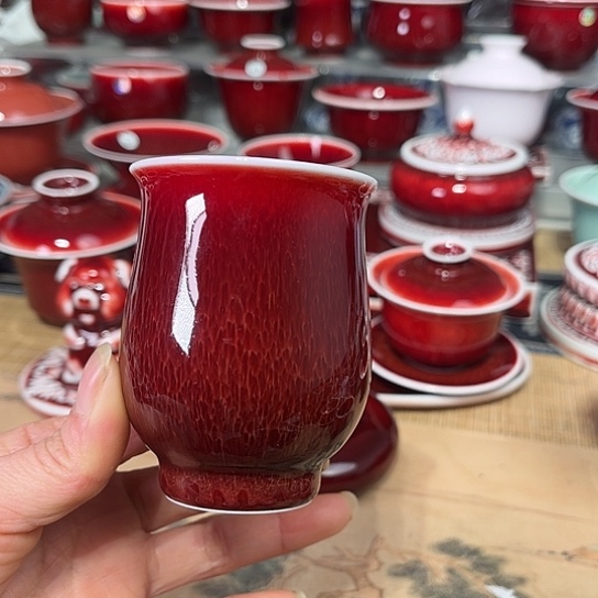 景德镇陶瓷红马坊玉兰杯