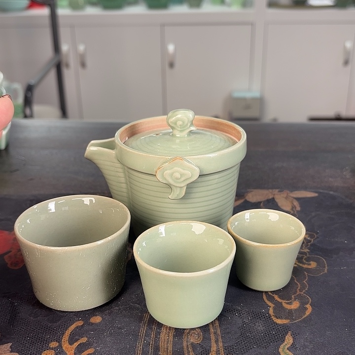 龙泉云间青瓷小米茶器
