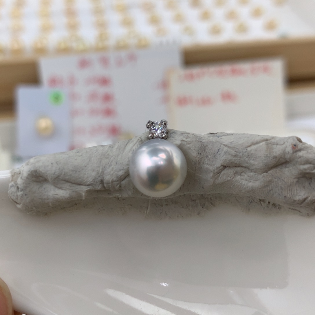 颈饰未镶嵌海水珍珠澳白扁圆