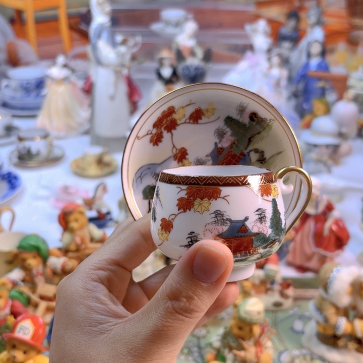 摆件欧洲中古瓷器好看冲鸭！