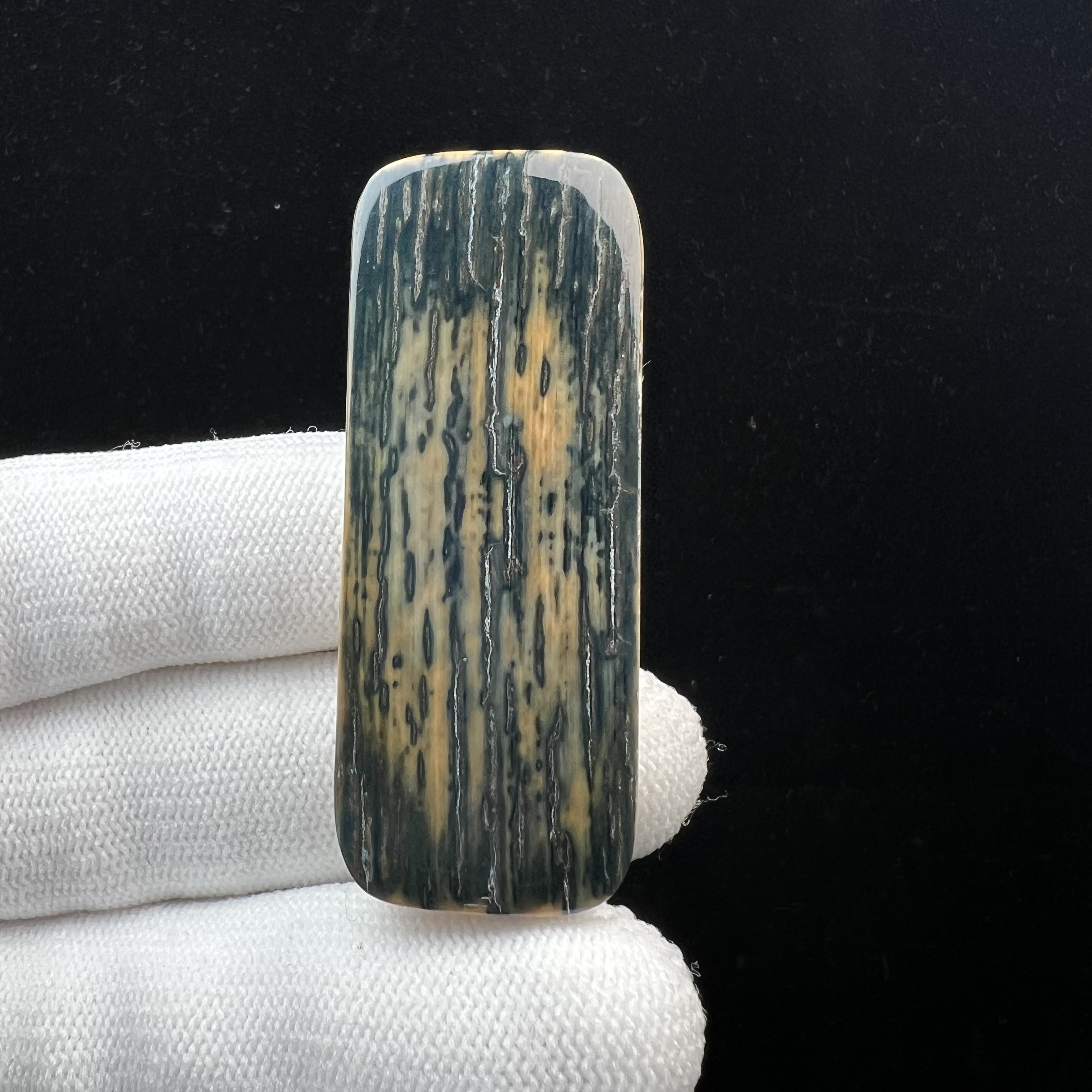 E1395天然猛犸牙肥皂块22x55x8.4mm支持鉴定 假一罚四