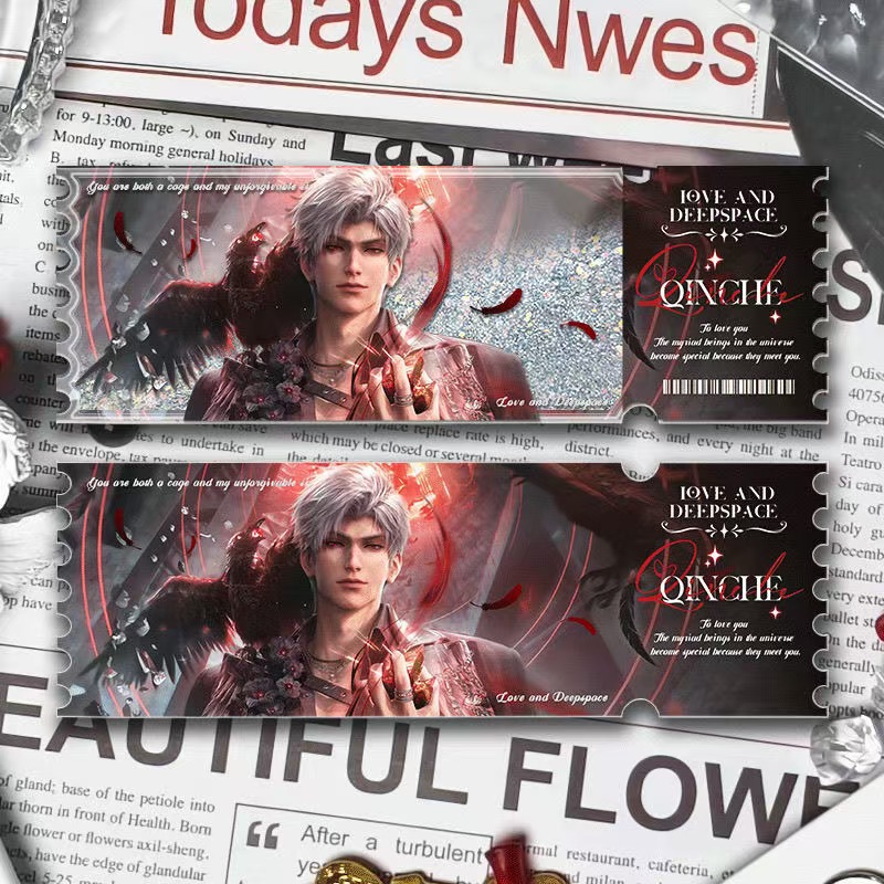 恋与深空亚克力流沙票根砖