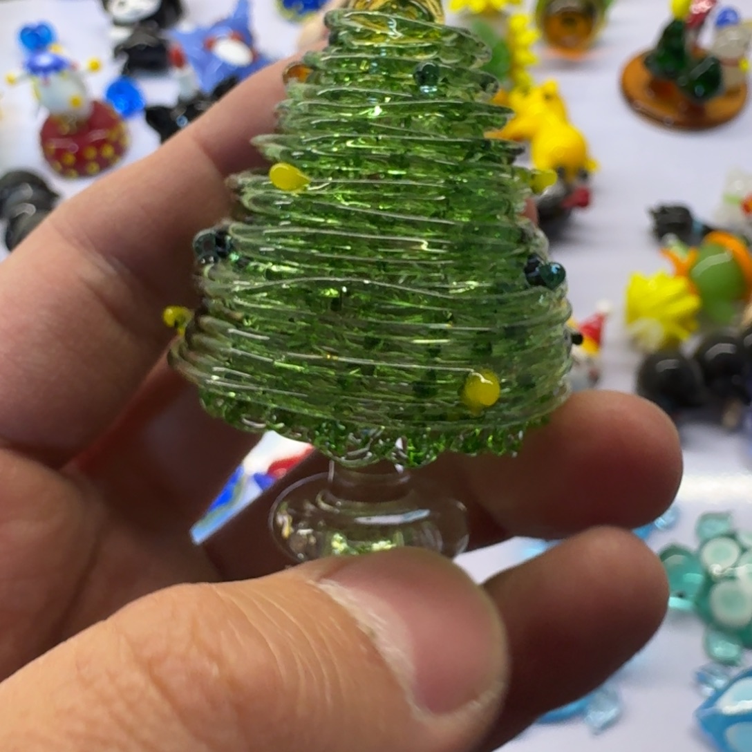 田****琉璃手工艺品瑕疵圣诞树