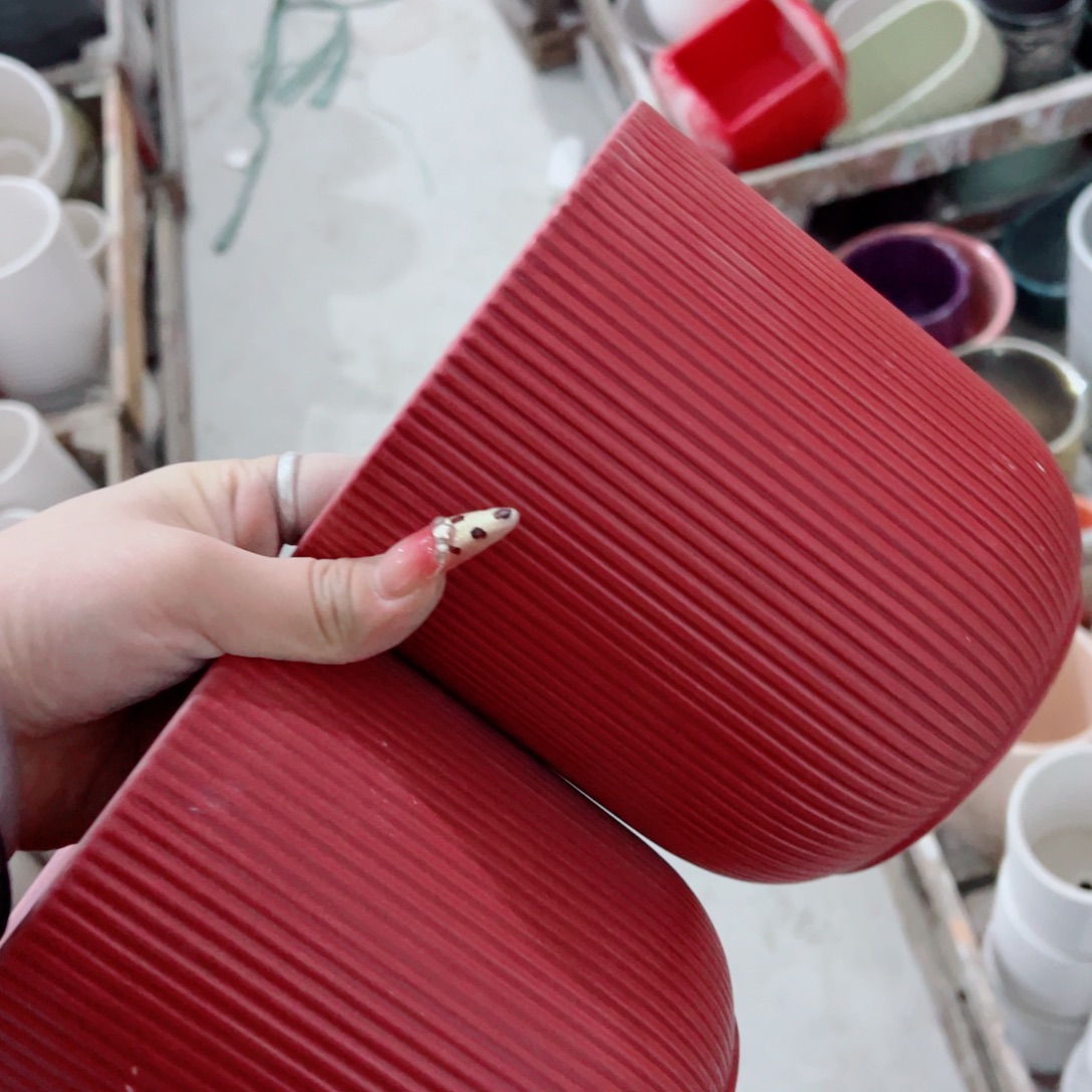 有孔，陶瓷花盆满10米包邮发货