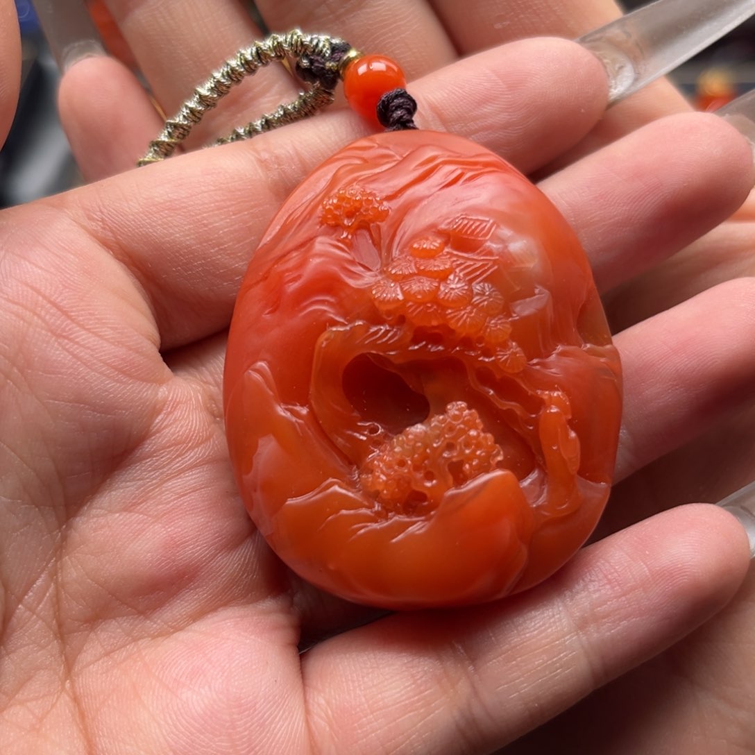 南红玛瑙吊坠(不含链)未镶嵌