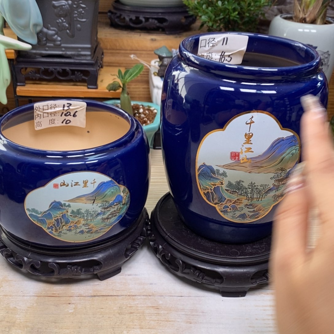 紫砂陶瓷艺术花盆陶瓷