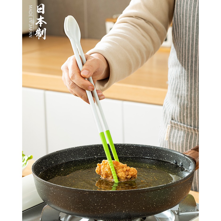 珊谷日本多加长耐高温硅胶筷子防烫捞面吃火锅油炸超长炸油条公筷