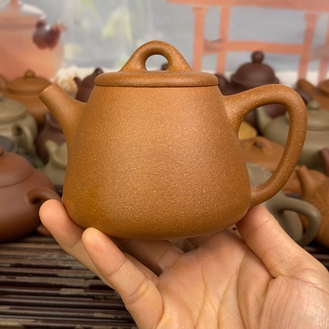 紫砂茶壶200cccc黄降坡高瓢
