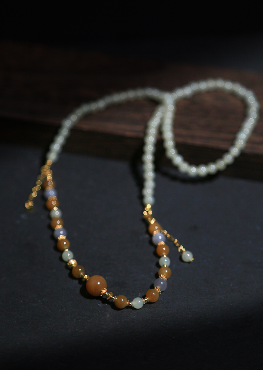 和田玉晴水且末糖等多宝手链项链多用款