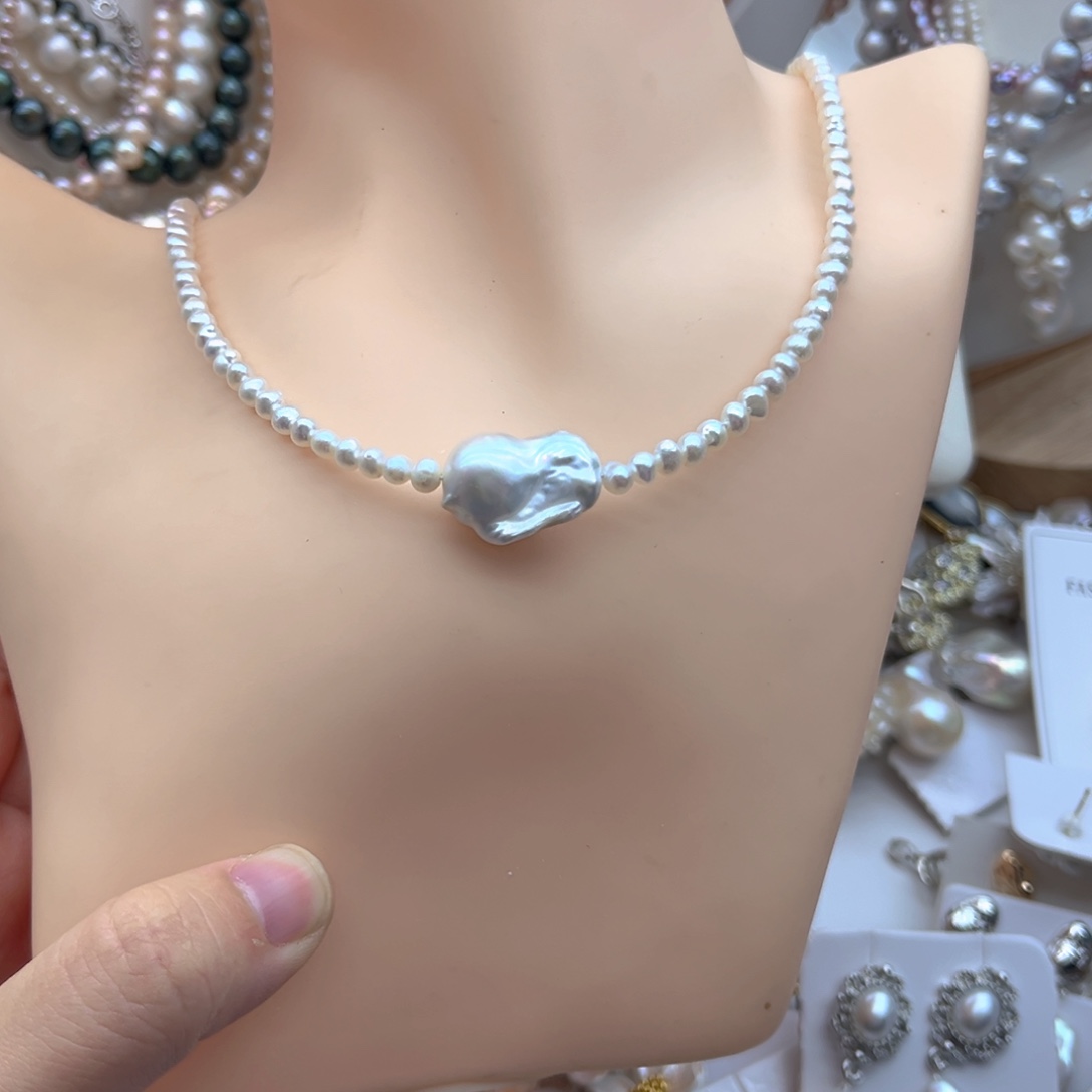 淡水珍珠未镶嵌颈饰