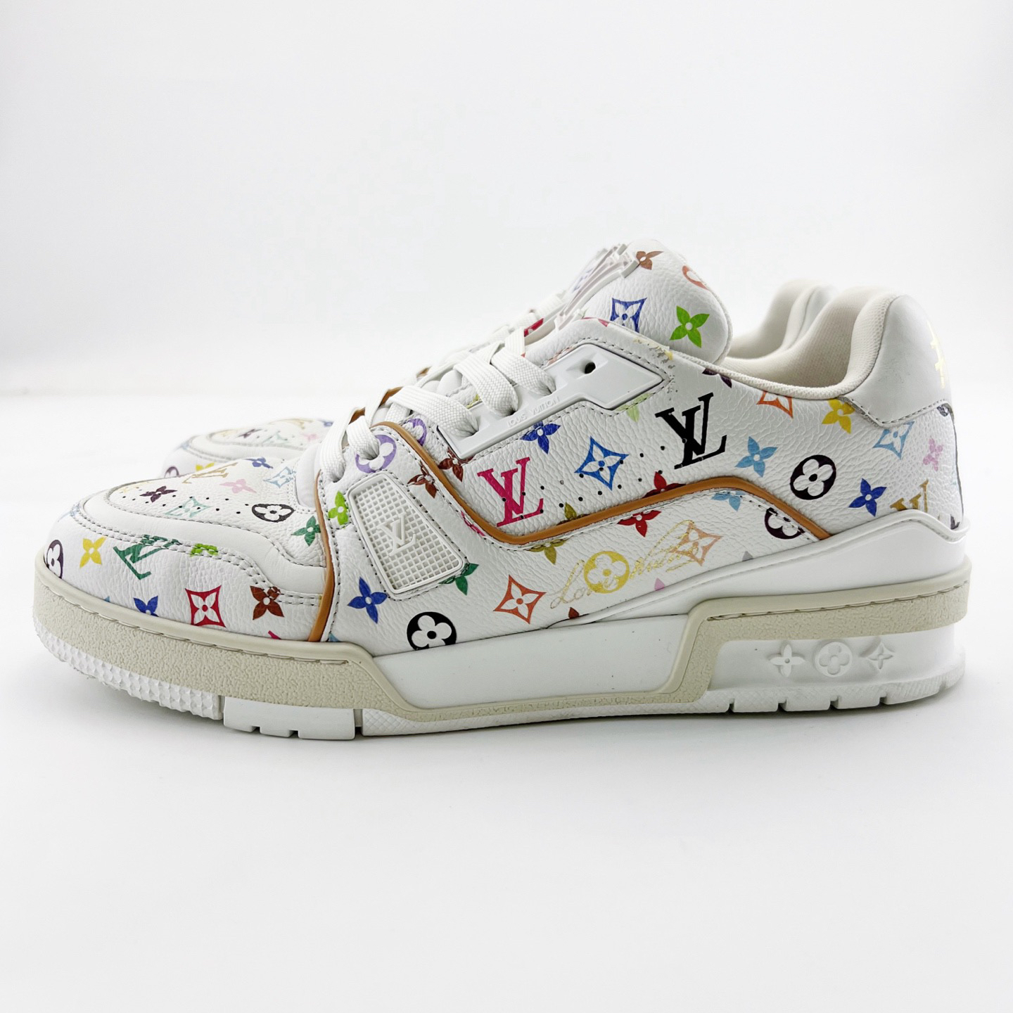 95新 LouisVuitton/路易威登 41.5码/白色皮革板鞋/15392009