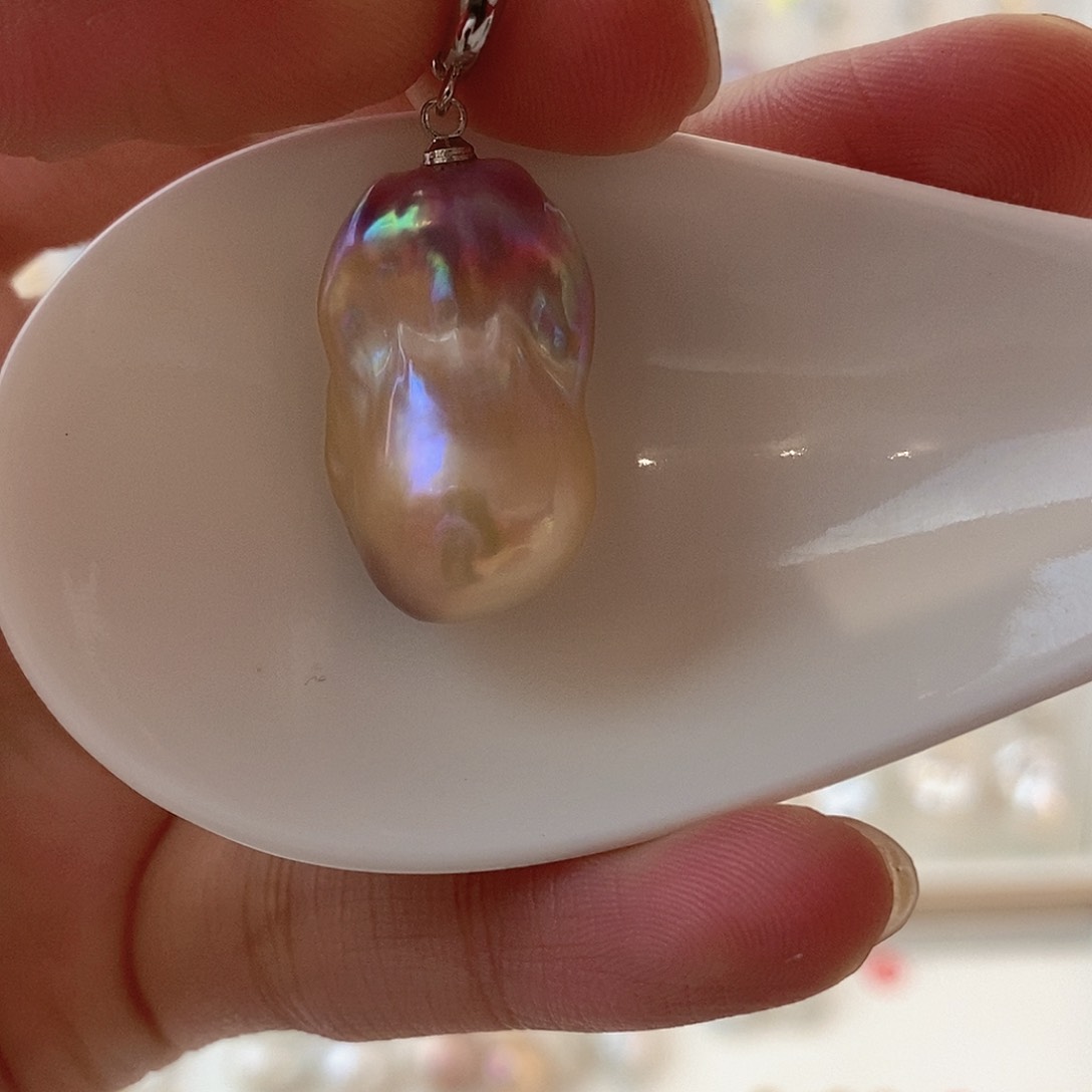 淡水珍珠颈饰银S925镶嵌