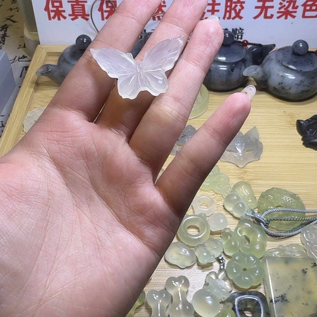花***舟合金蛇纹石玉颈饰