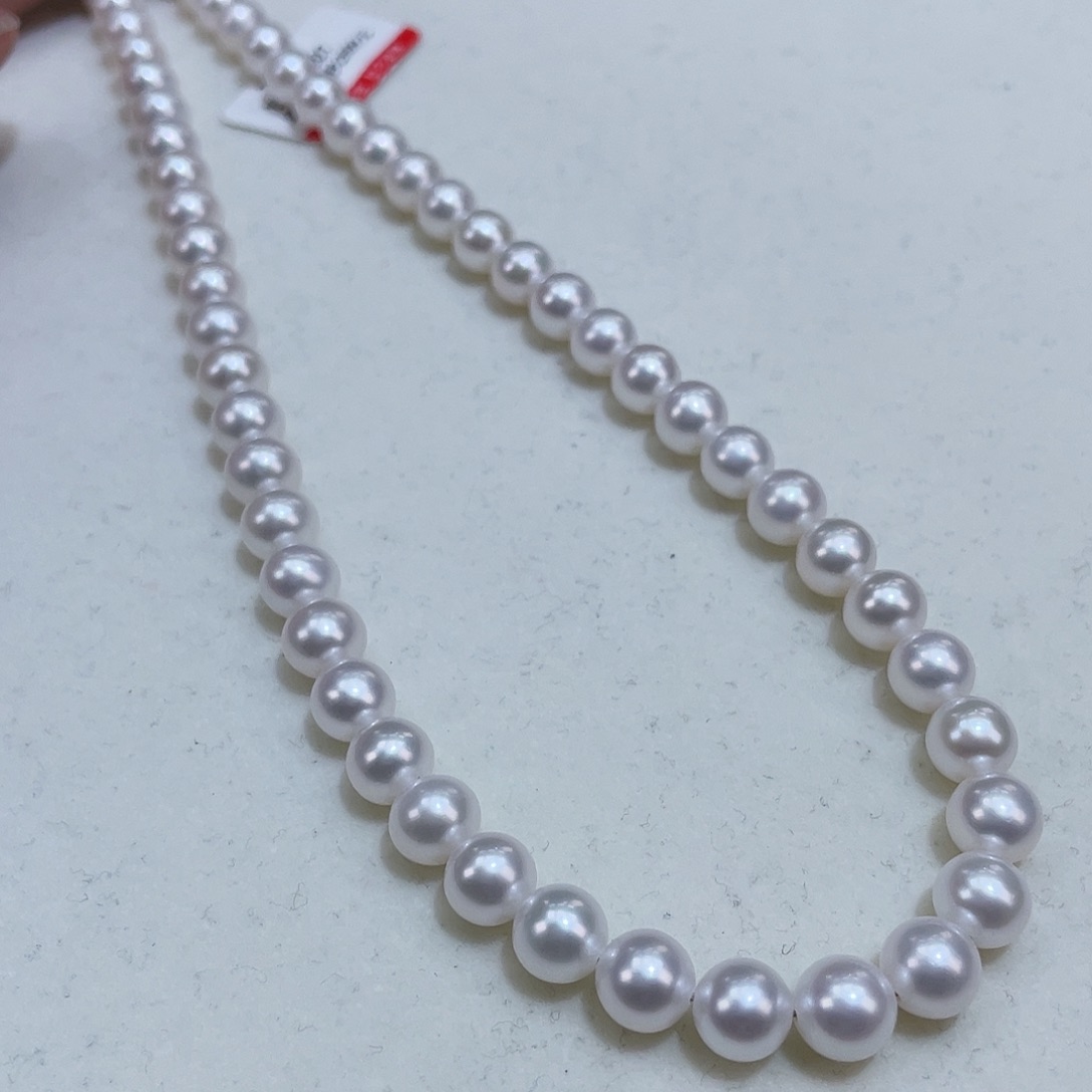 淡水珍珠7丝绸冷白光澳白光毕业银S925镶嵌