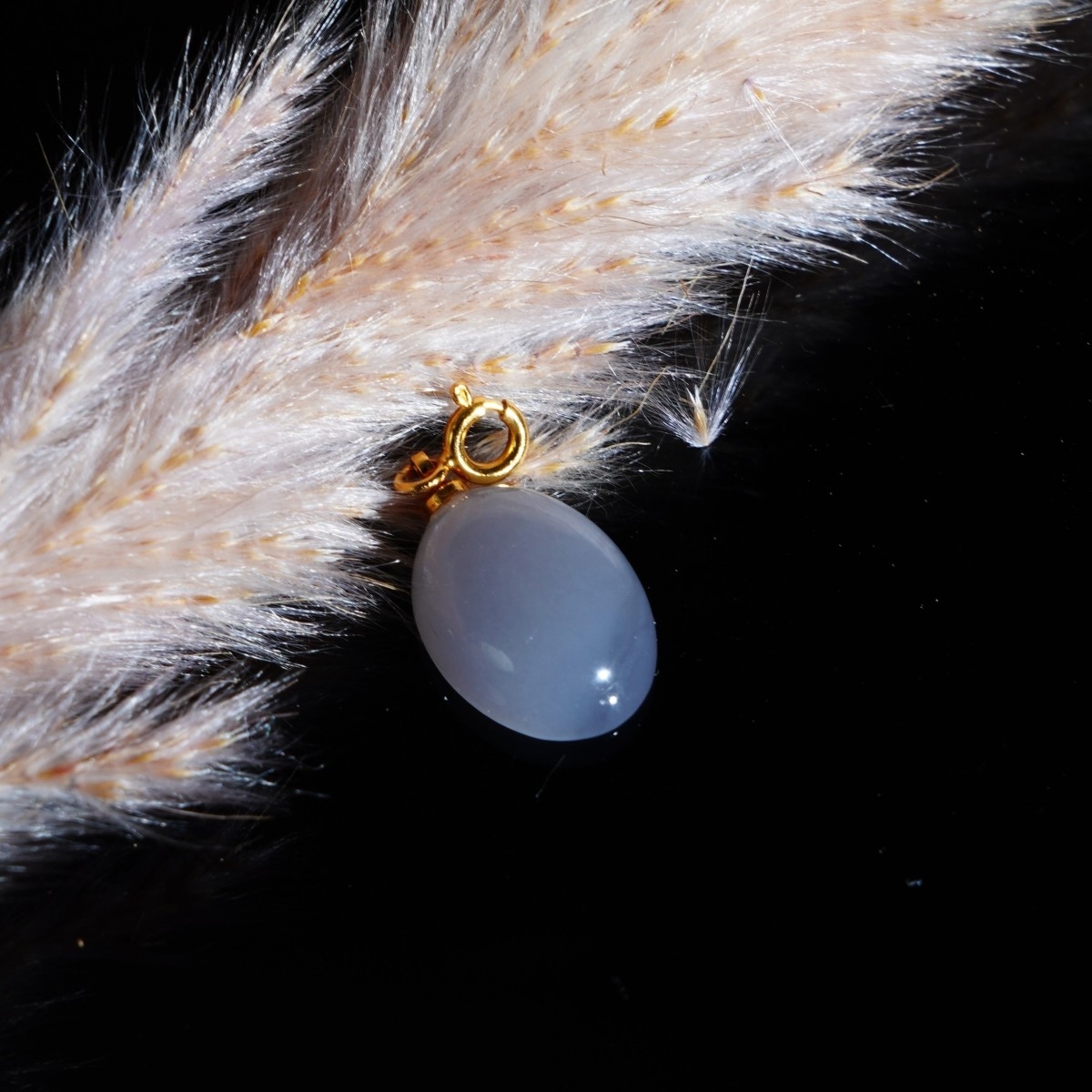 【木小鱼】烟紫和田玉天然吊坠