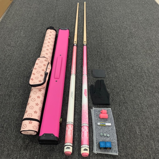 热销爆款美洲豹威龙粉豹台球杆小头中头大头进口枫木中式黑八九球
