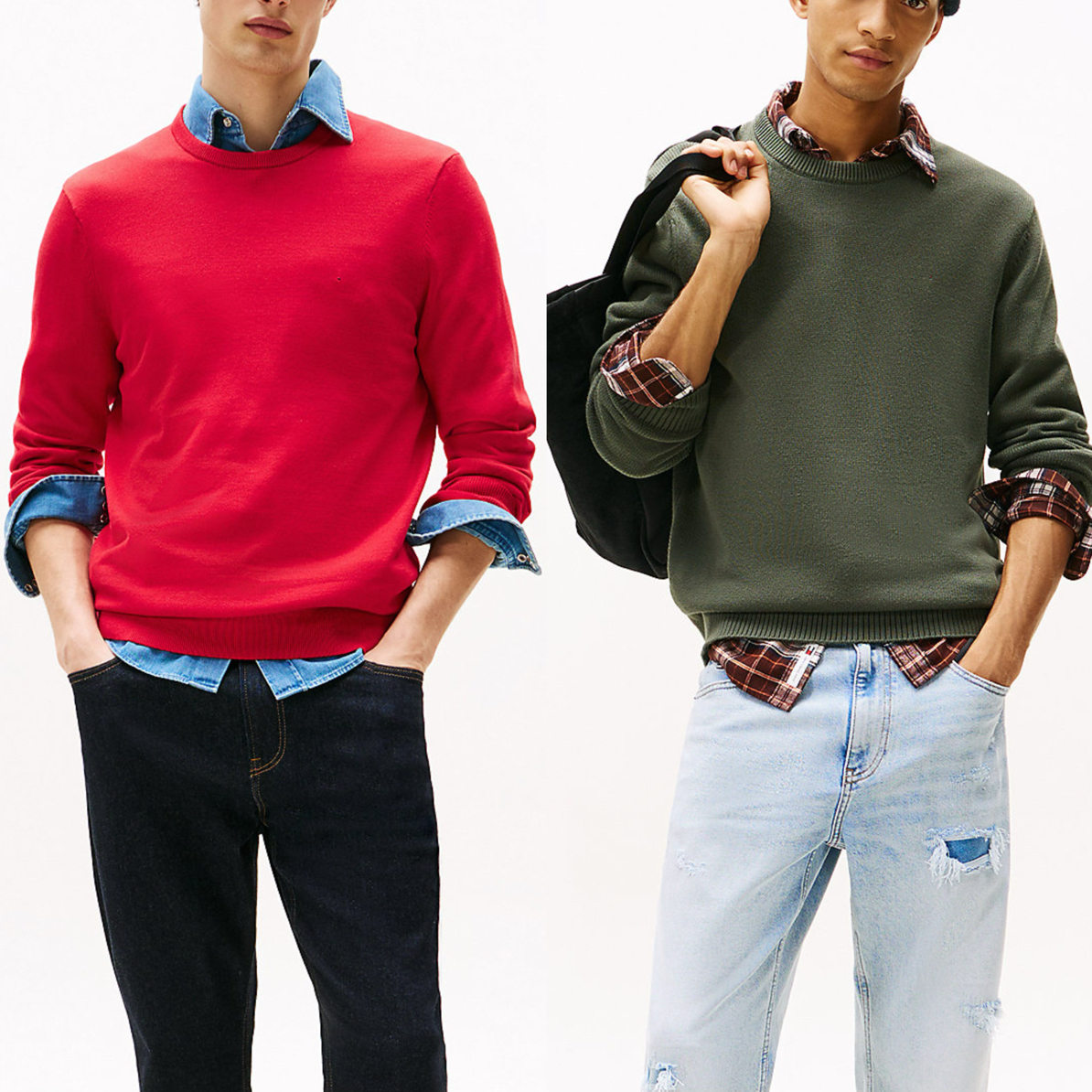 外贸男士秋冬圆领针织衫休闲毛衣3956