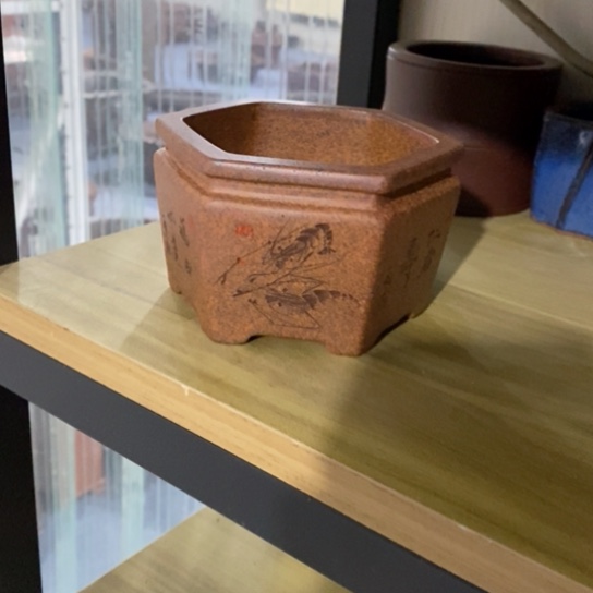 河***鱼紫砂花盆宜兴紫砂花盆产地直销