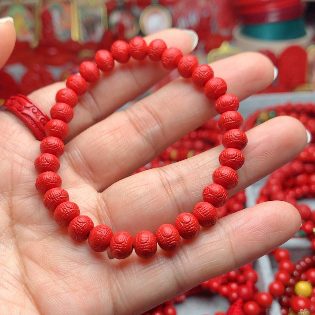 天然辰砂工艺品朱砂手串
