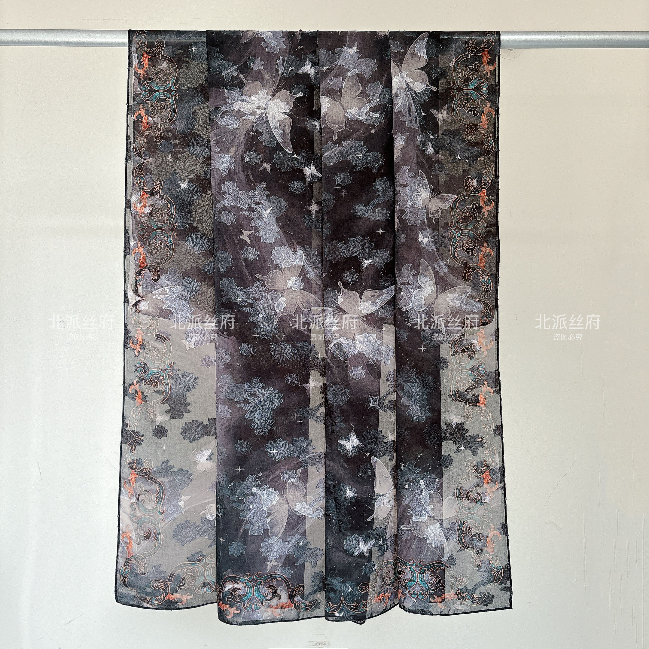 【静谧蝴蝶】北派A140*140剪花镂空双面透气高端时尚围巾披肩